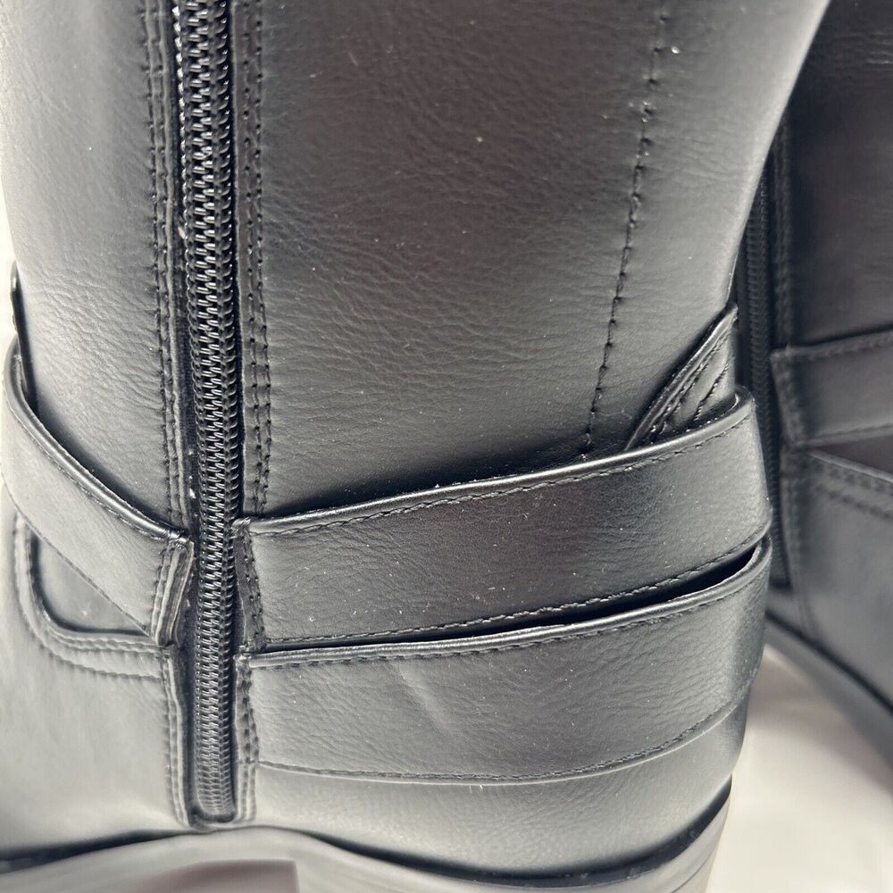MARC FISHER Laile2 Block Heel Knee High Harness Motocycle Boots Brown SZ 9 NEW - Picture 5 of 10